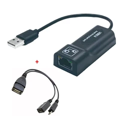 100Mbps USB To Gigabit Wired Black Ethernet RJ45 LAN Network Adapter Cable Network Card PC Notebook