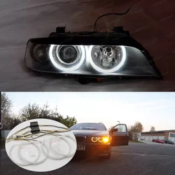 Dual Color High Quality Ring For BMW 5 Series E39 525i 528i 530i 540i Milk White yellow Switchback Cotton Angel eyes light