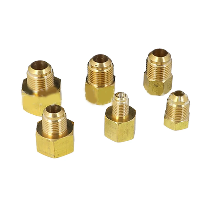 45 degrés SAE-Standard 1/4 "3/8" 1/2 "3/4" évasé femelle à mâle réducteur de raccord adaptateur de connecteur de tuyau en laiton climatisation