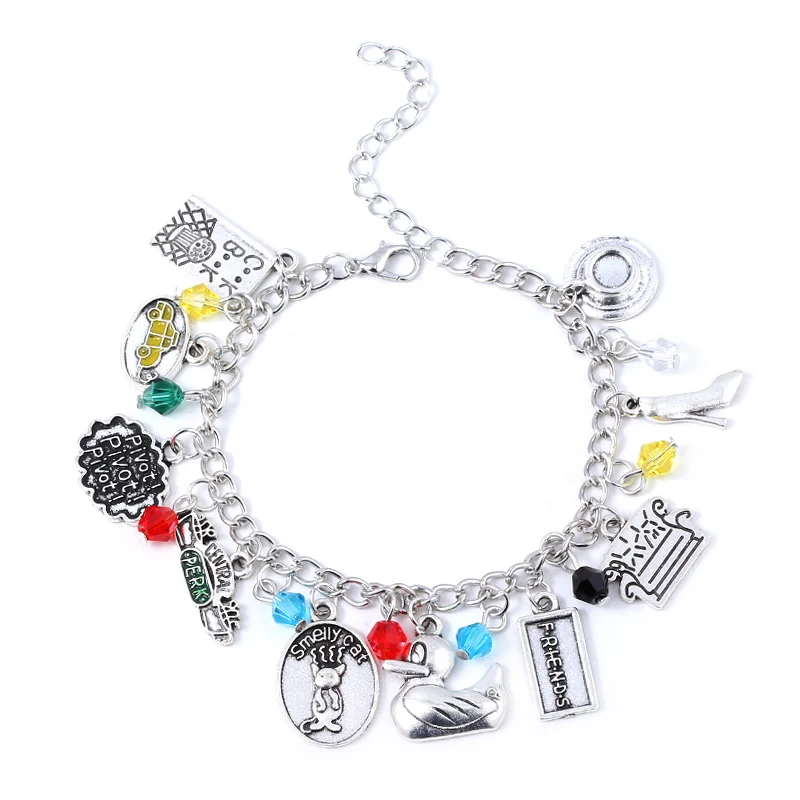 TV Show Central Park Friends Charm Bracelet Central Park Coffee Time Dangles Bracelets for Women Men Wristlet Girl Jewelry