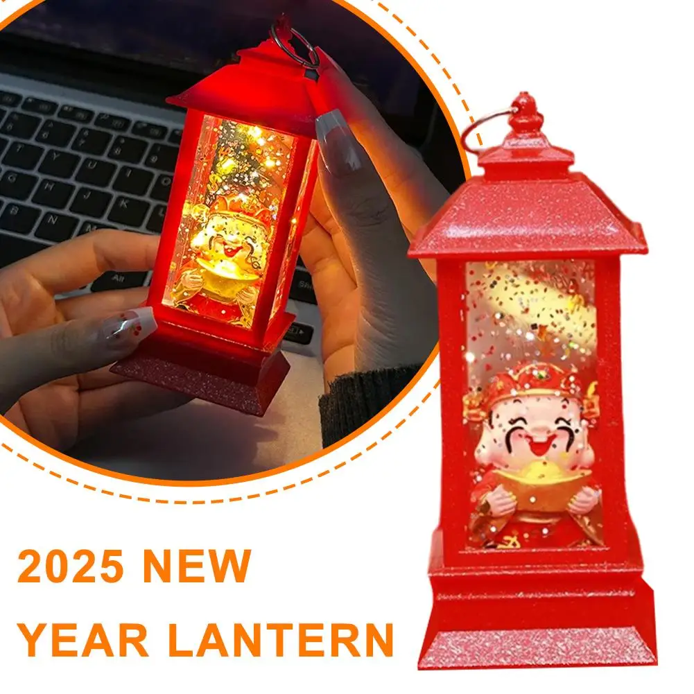 2025 New Year's God Of Wealth Water Filled Night Light Fortune Good Decoration Wealth New Office Etc Gift Home Year's Promo W1S8