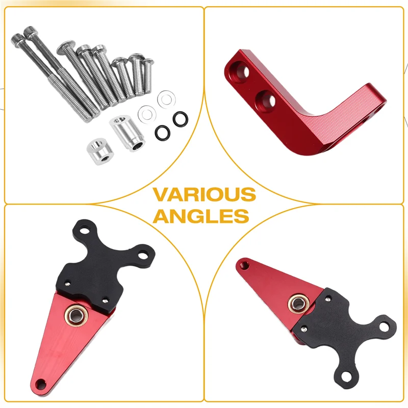 P-Premium-Kit staffa di supporto ammortizzatore di sterzo per moto per Honda CBR650R CBR 650R 2019-2024 - Gruppo supporto stabilizzatore Rosso