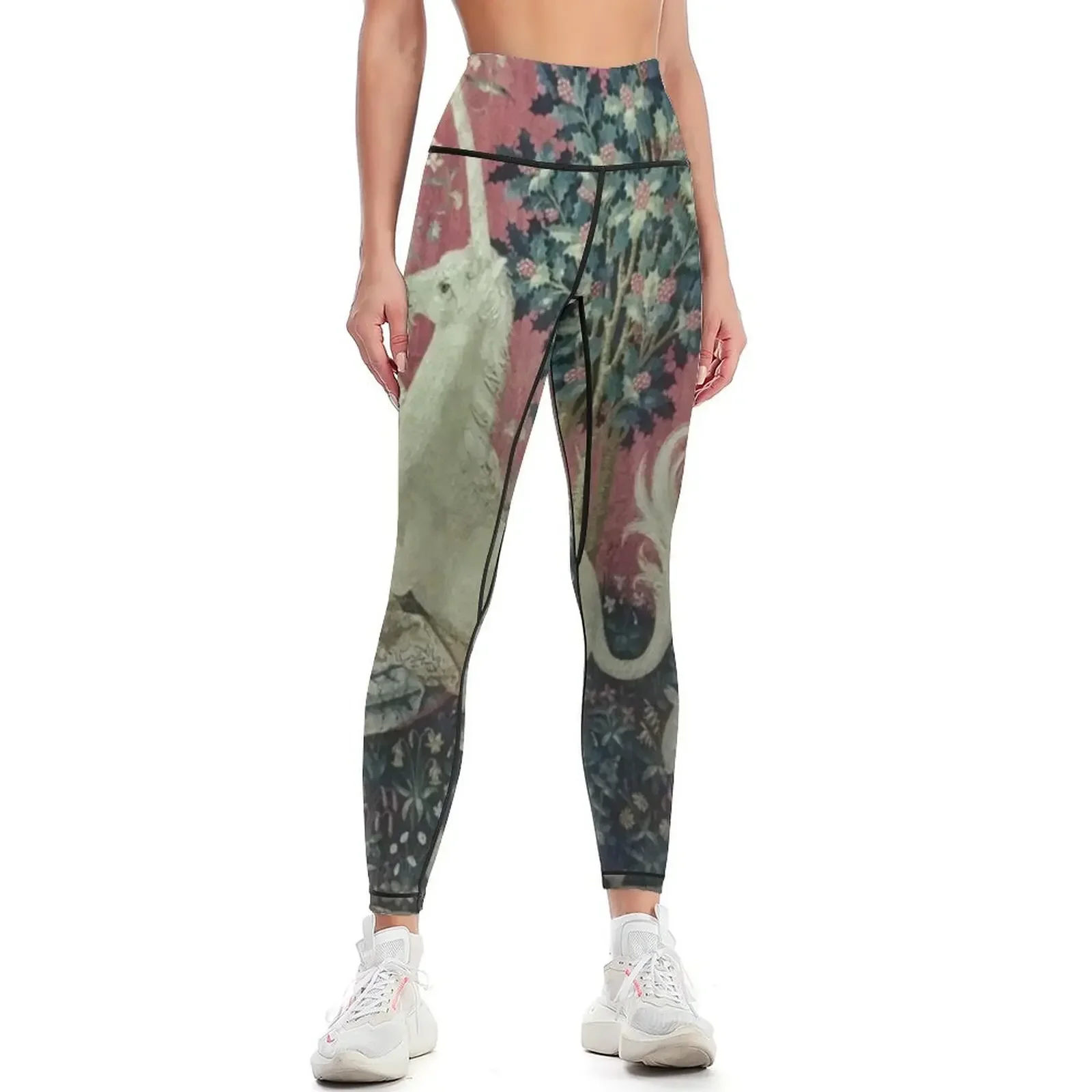 

The Lady and The Unicorn Leggings Women sports Women's tights Women's fitness sporty woman gym Womens Leggings