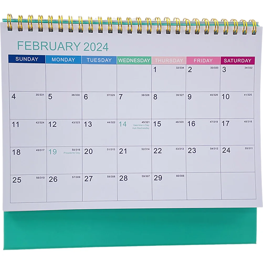 

2024 Desk Calendar Office Decor The List Standing Paper Small Flip Child Countdown Decorative