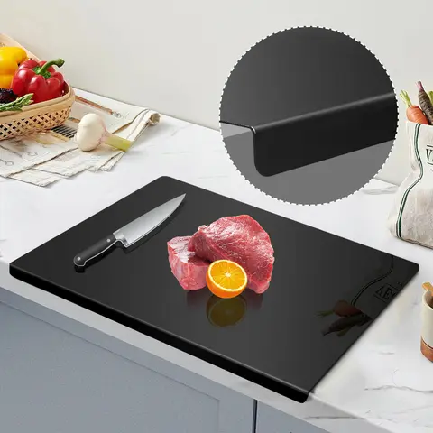 Acrylic Cutting Board With Lip Anti-slip Kitchen Cutting Chopping Boards Counter Countertop Protector Kitchen Accessories