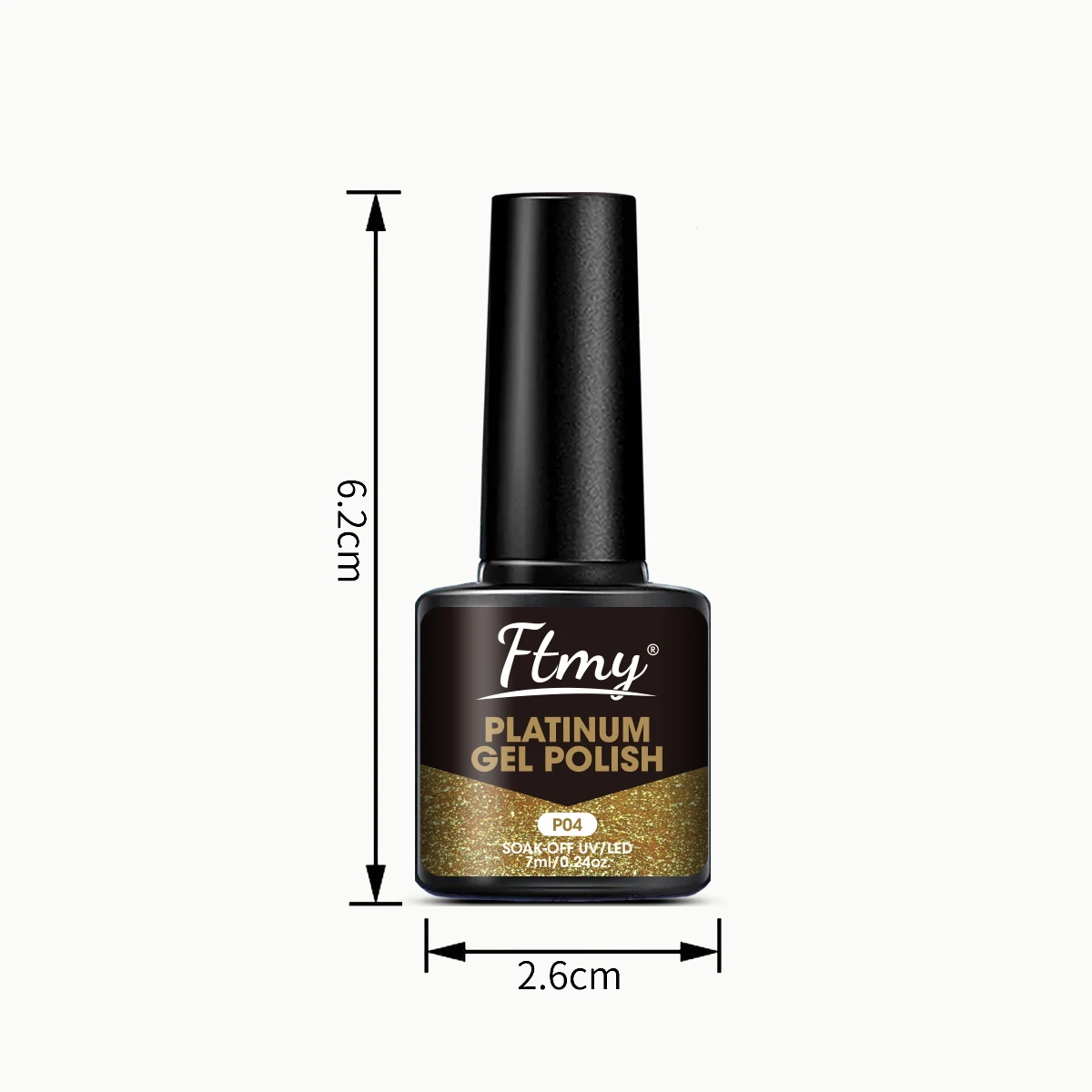 غراء سحب معدني لامع 9D مطلي بالأشعة فوق البنفسجية نقع قبالة طلاء الأظافر - غراء بلاتيني ذهبي وفضي عالي الكثافة لتقليم فلاش أ #3