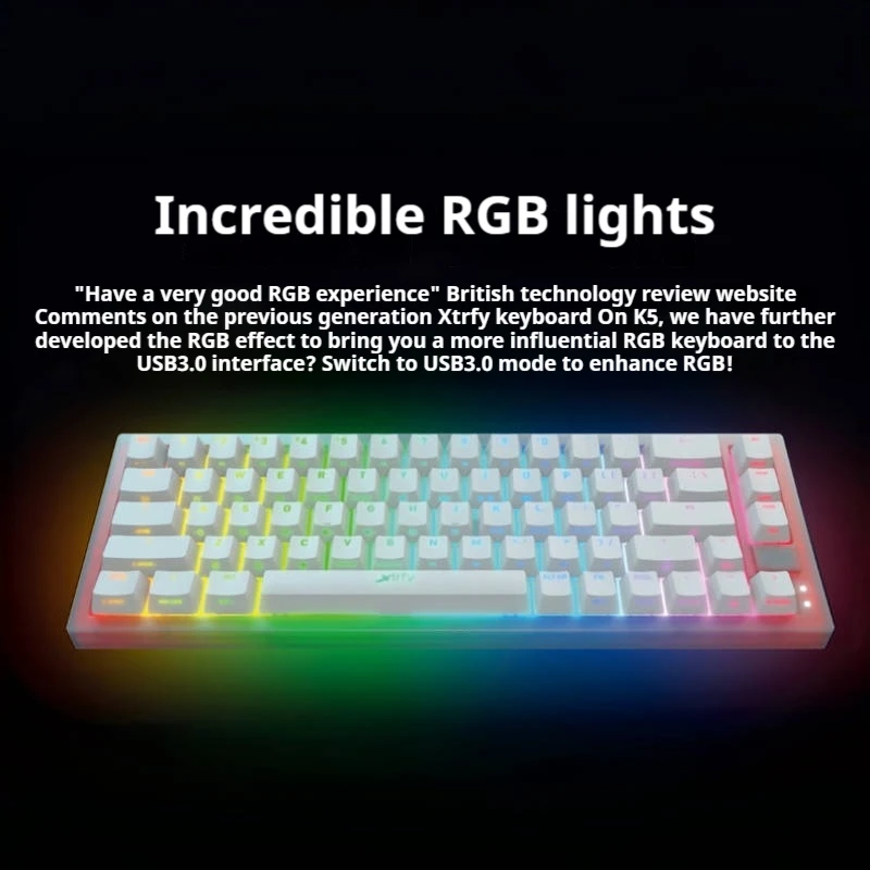 K5 Yanjing Gaming Mechanical Keyboard Modular 65-Row Full-Key Hot-Swappable Lowlatency Rgb Factorylubricated Mechanical Keyboard
