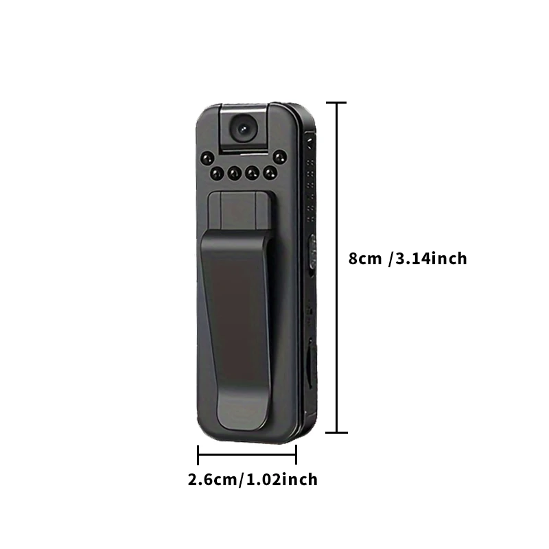 Portable 1080P HD Webcam with Clip, USB Connection, 500mAh Built-in Battery, 26g Ultra Lightweight, for Laptop PC Mac Video Call