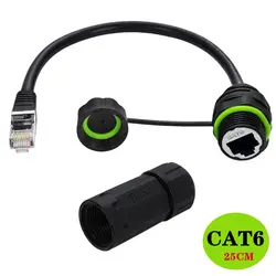 IP68 8P8C CAT6 waterdicht en stofdicht RJ45 Ethernet-poort M-F met afgeschermd signaal Luchtvaartstekkerconnector RJ45-netwerkkop