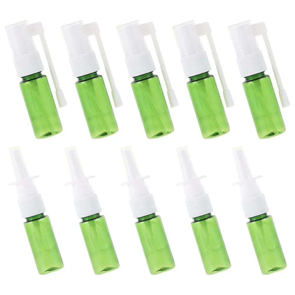 

10pcs Nasal Bottles Small Empty Refillable Pet Spray Bottle For Travel Face Mist Wound Cleaning Plant Watering Lightweight