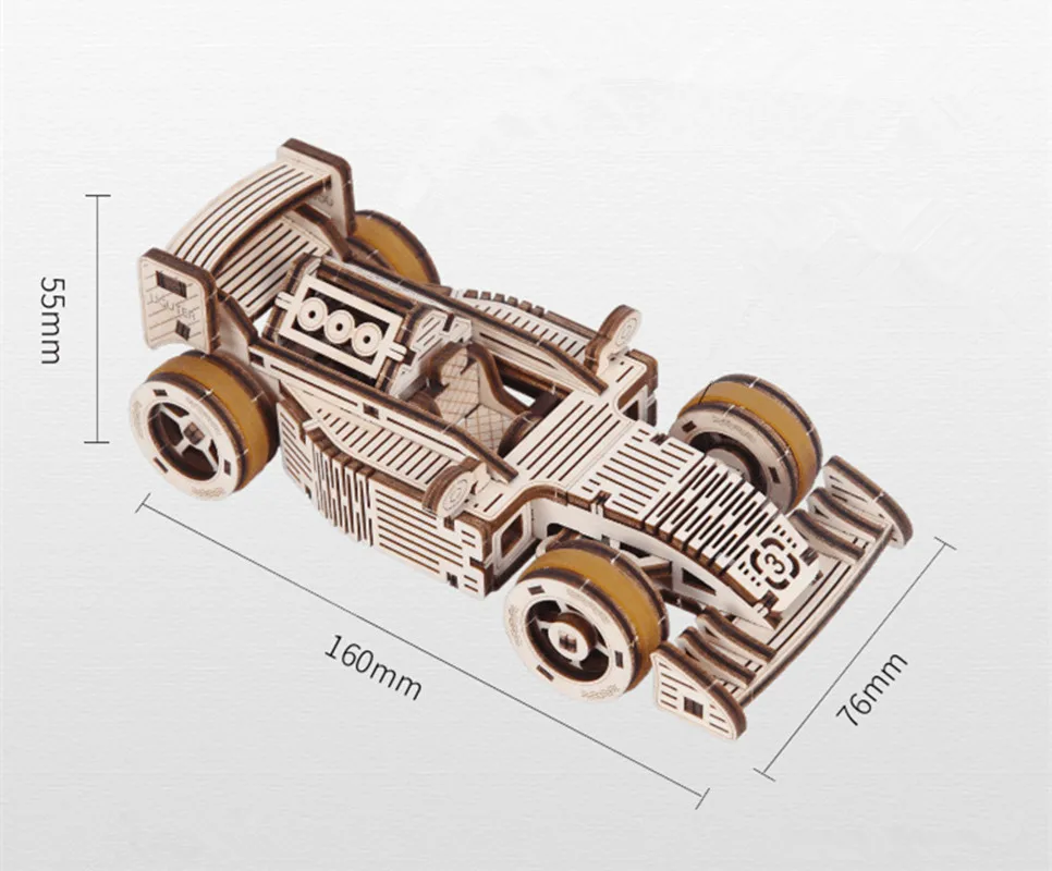 3D Wooden Car Building Kits, DIY Mechanical Model, Craft Decoration, Ornaments, Gift for Friend, Age 14 +, T902