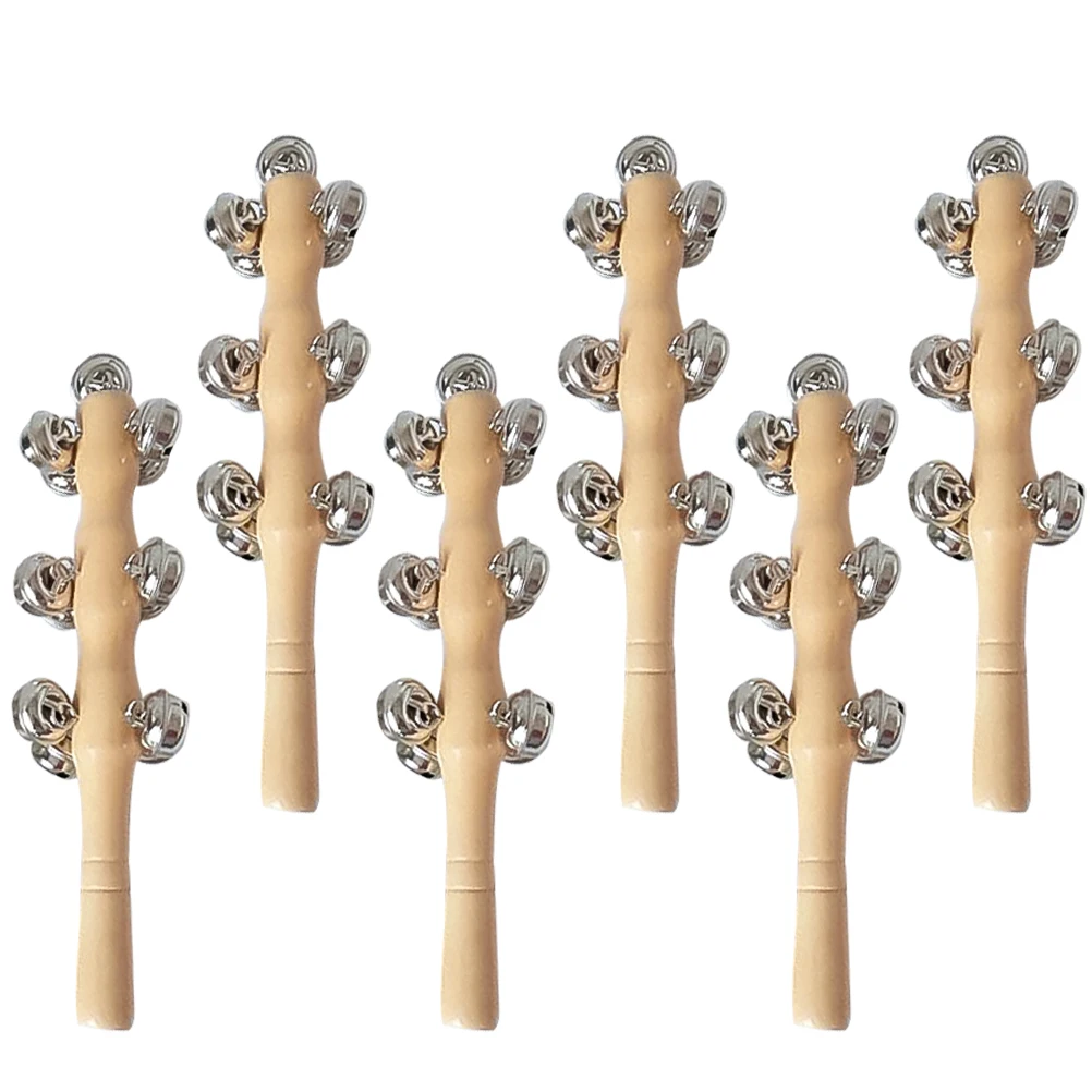 6 ชิ้นทารก Shaker Rattles Bell Ringing สร้อยข้อมือเด็กทารกการศึกษาของเล่นเด็กของเล่นคริสต์มาสสําหรับหญิง