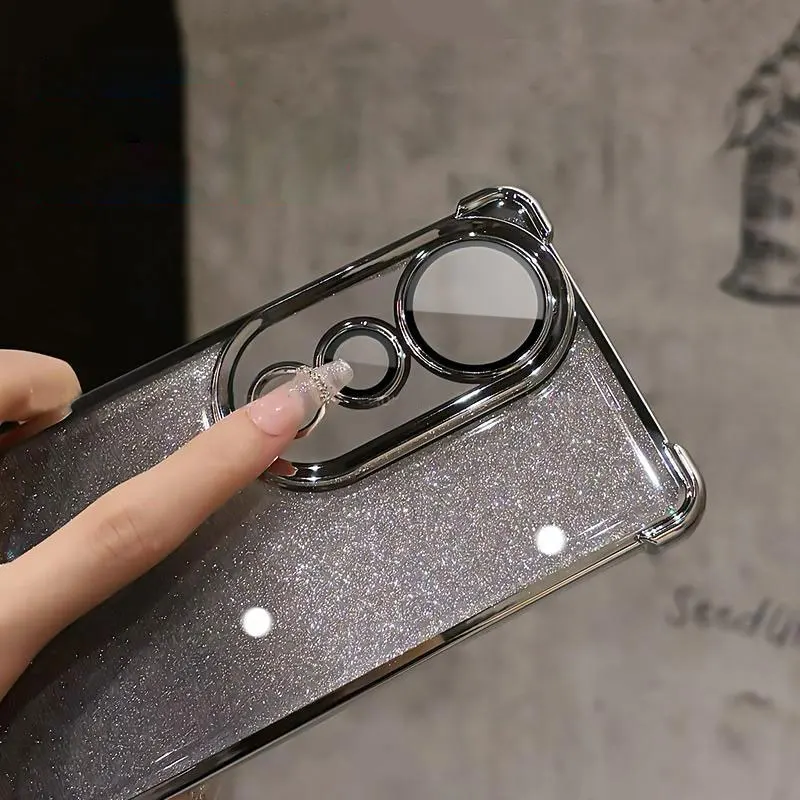 Shockproof Phone Case For Vivo V40 Case Silicone Glitter Cover For Vivo V40 V30 V29E V29 Lite V27 pro Y78 Y16 4G Bling Case V 40