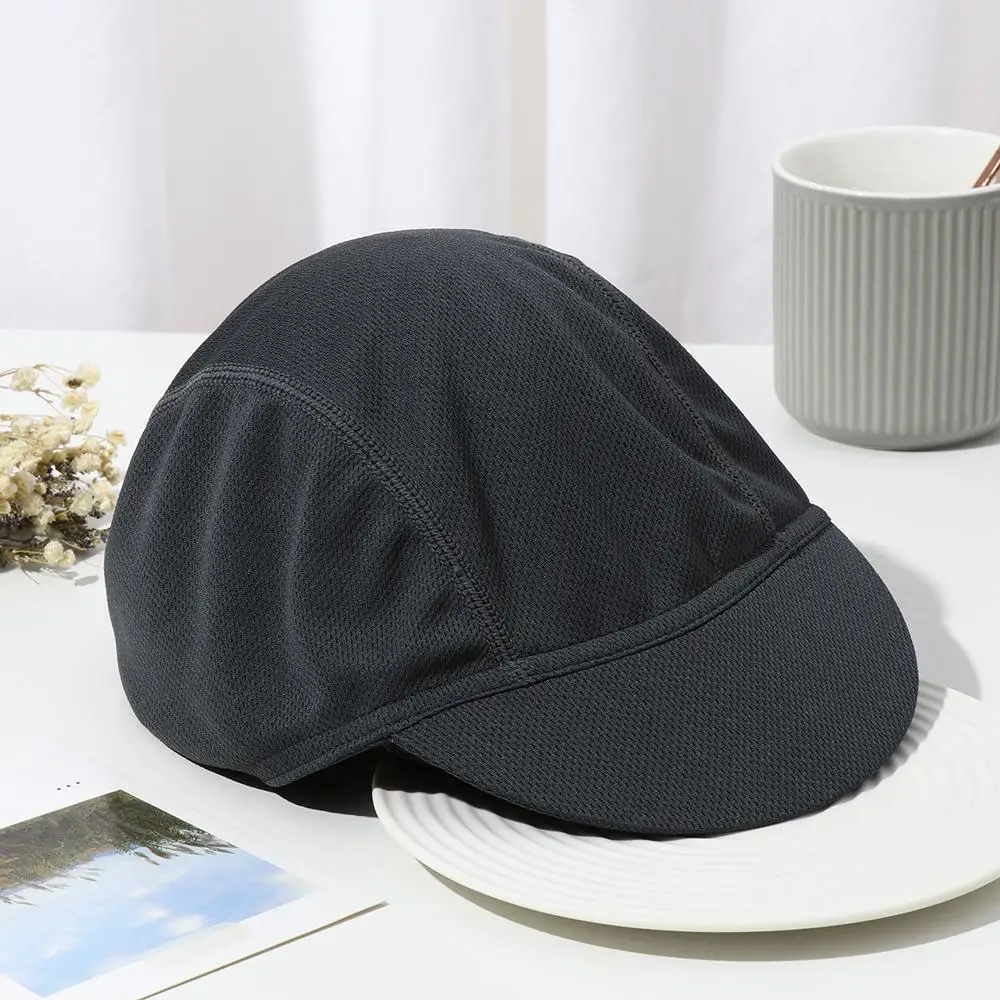 Protection Quick-Drying Solid Color Cycling Hat Summer Elastic Bicycle Riding Cap Mesh Fabrics