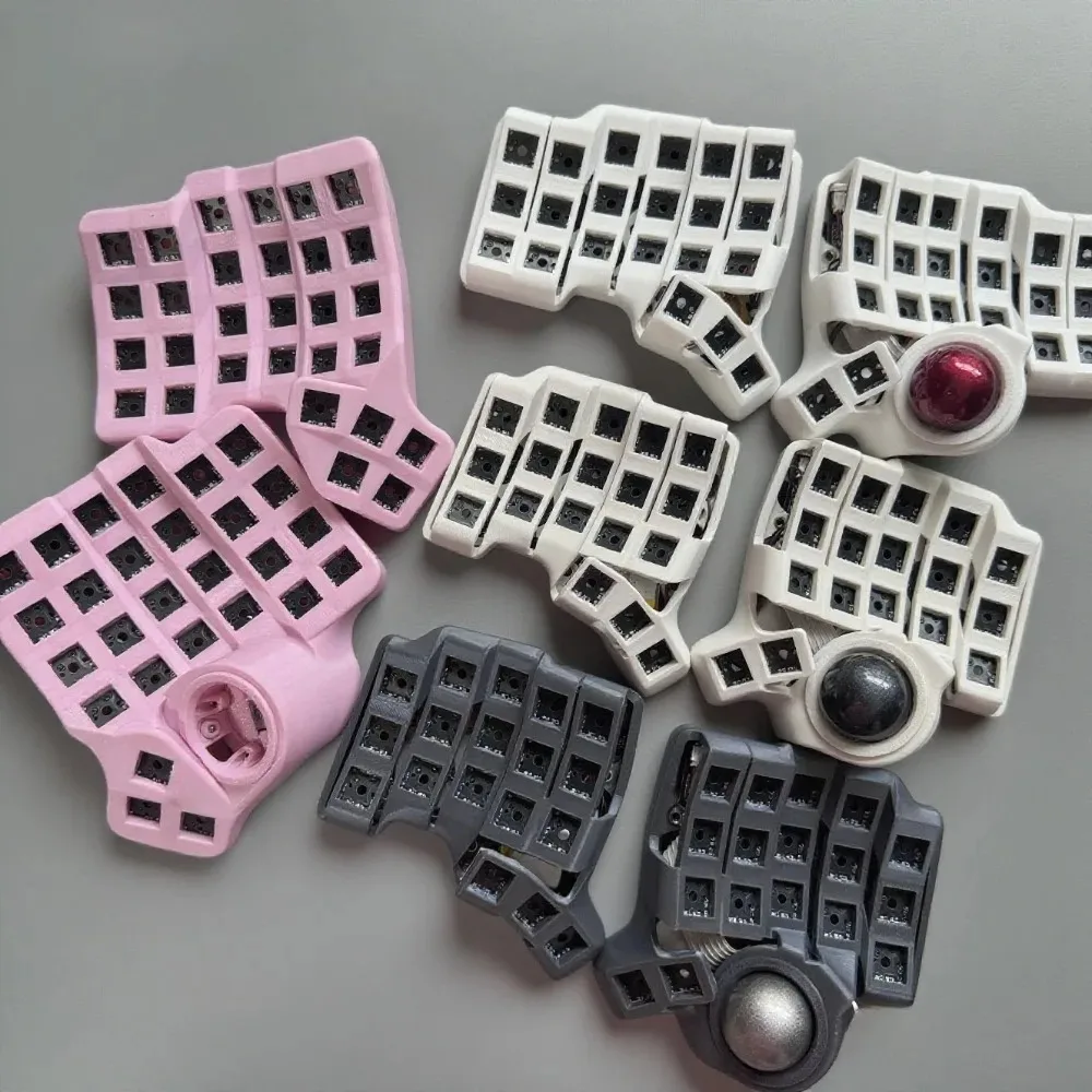 لوحة مفاتيح بلوتوث Charybdis Nano 3x5 Hotswap Stand Trackball سبليت مجموعة لوحة المفاتيح الميكانيكية ZMK لوحة مفاتيح الألعاب السلكية/اللاسلكية