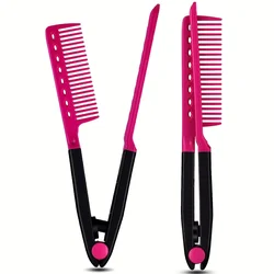 1pcs/2pcs V Shaped Straight Hair Comb Plastic Detangle Hair Styling Comb Folding DIY Hair Straightener Salon hair styling tools