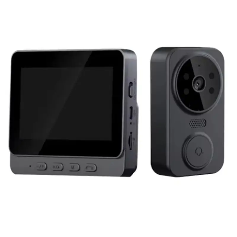 

HHTL IR Night Vision Беспроводной интеллектуальный видеодверной звонок с 4,3-дюймовым IPS-экраном, цифровым Wi-Fi 2,4G, двусторонней аудиосвязью — безопасностью ваш вход