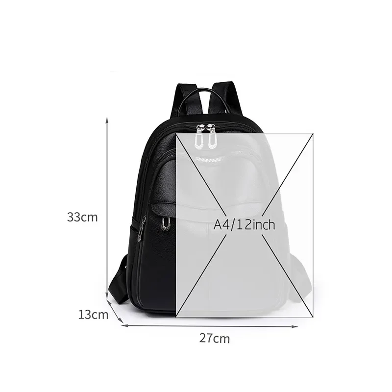 Women's Bag High Quality Bagpack  All Match Female PU Leather Short Distance Travel Packs Simple Durable Schoolbag for Teenagers