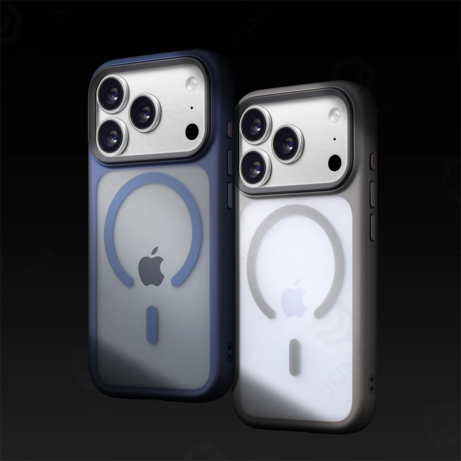 Magnetyczne zaawansowane silikonowe etui z miękkimi krawędziami i matowym wykończeniem do iPhone 17 18 Pro Max Air, z osłoną przycisku aparatu, odporne na wstrząsy, kompatybilne z Magsafe. — zdjęcie produktu 2