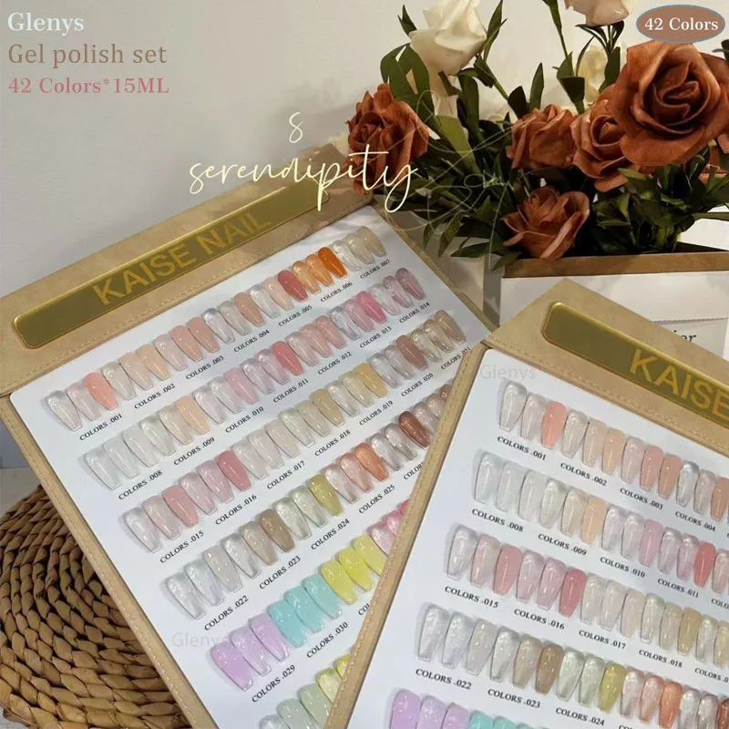 Glenile-Verhéritage à ongles semi permanent, 42 couleurs, 15ml, gel UV LED, pour salon de manucure