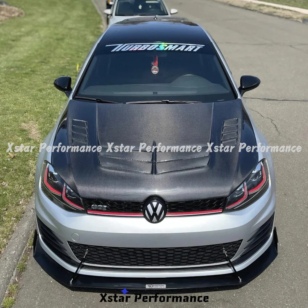 Vrs Vari Style Carbon Fiber Hood Bonnet For VW Golf 7 7.5 2014-2018