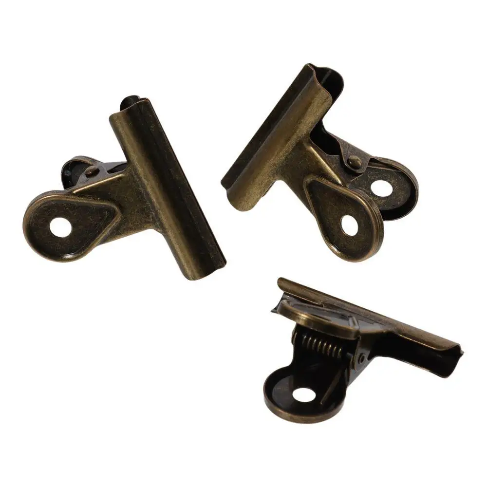 Multipurpose Metal Vintage Bronze Metal Clip 1.97 Inch/5cm Bronze Document Storage Ticket Clip Stationery Office