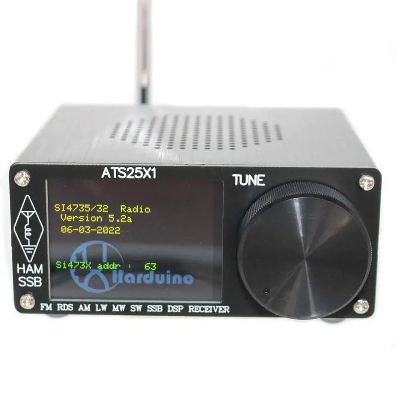 HARDUINO ATS25 ATS-25 ATS-25X1 Si4732 رقاقة جميع الموجات DSP راديو استقبال FM/LW/MW/SSB SSB استقبال مع شاشة تعمل باللمس 2.4 بوصة