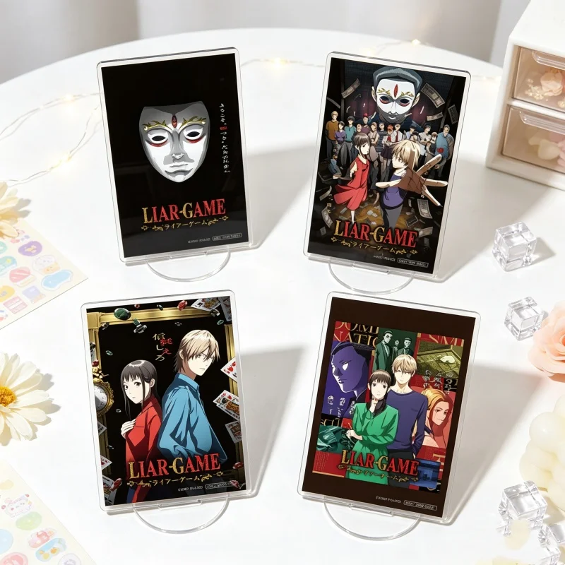 Anime LIAR GAME Soporte Acrílico Rectangular Grande, Placa de Modelo, Llave