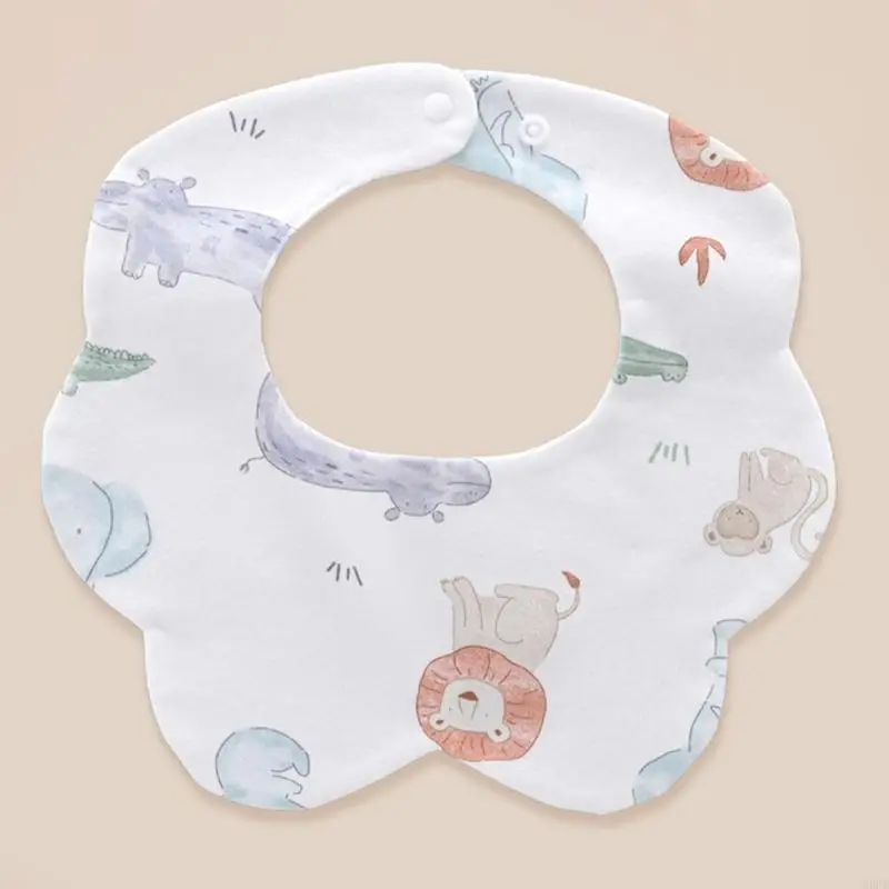 

Absorbent Cotton Neck Bibs Double Layer Baby Bibs Breathable Newborns Bibs Gift
