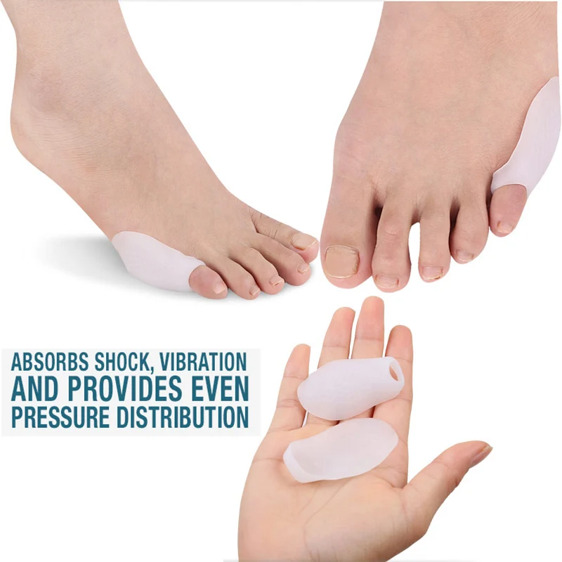 Pexmen 2/4Pcs Pinky Toe Bunion Pads Gel Little Toe Protector sollievo dal dolore della punta piccola dalla pressione di attrito e Bunions del sarto