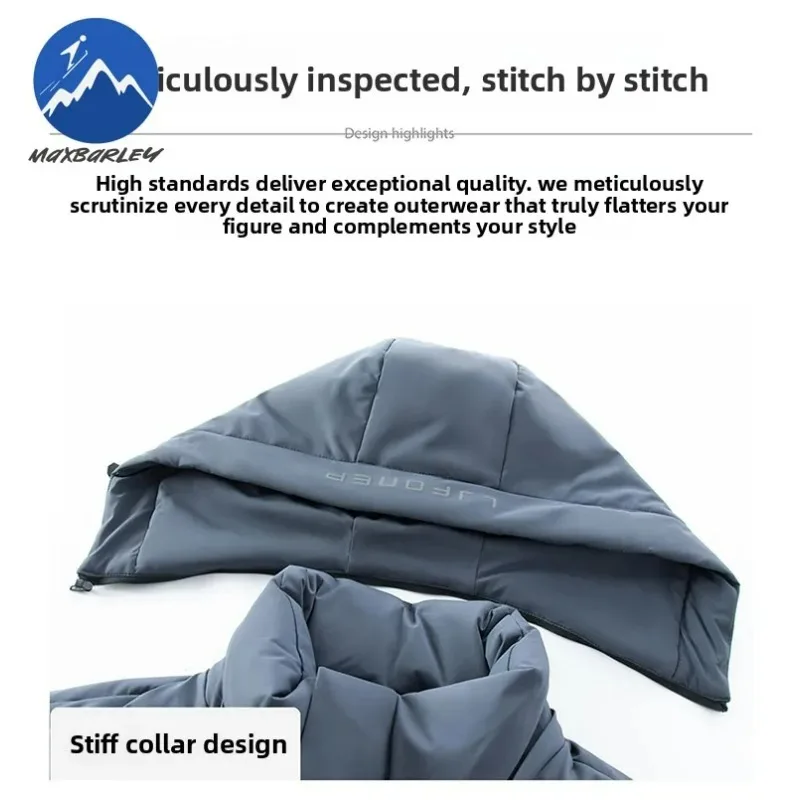 Chaqueta larga de invierno para hombre, 90% plumón de pato, abrigo grueso y cálido con capucha extraíble, ropa informal de negocios de cuero PU resistente al agua