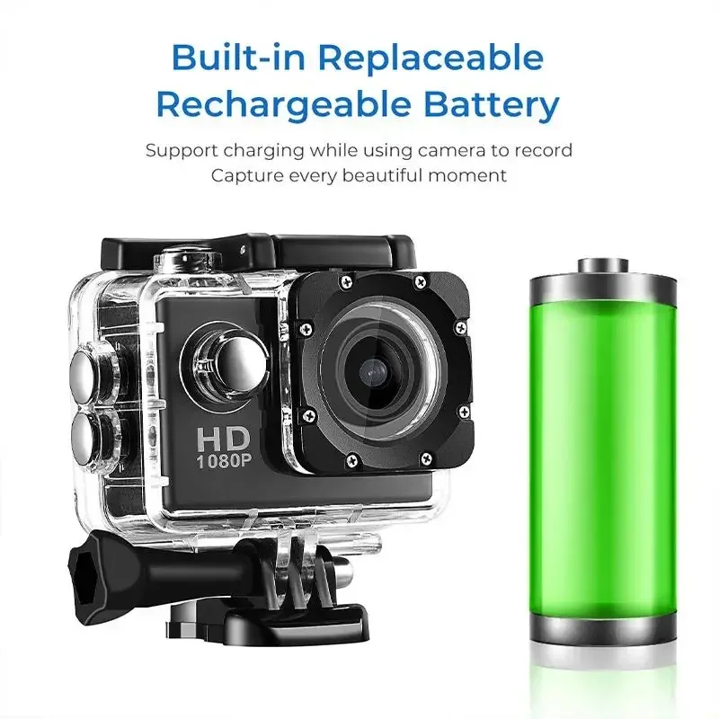 1080P Underwater Waterproof Sports Dv Multifunctional Outdoor Riding Locomotive Sports Camera Sports Camera Diving Camera image 6