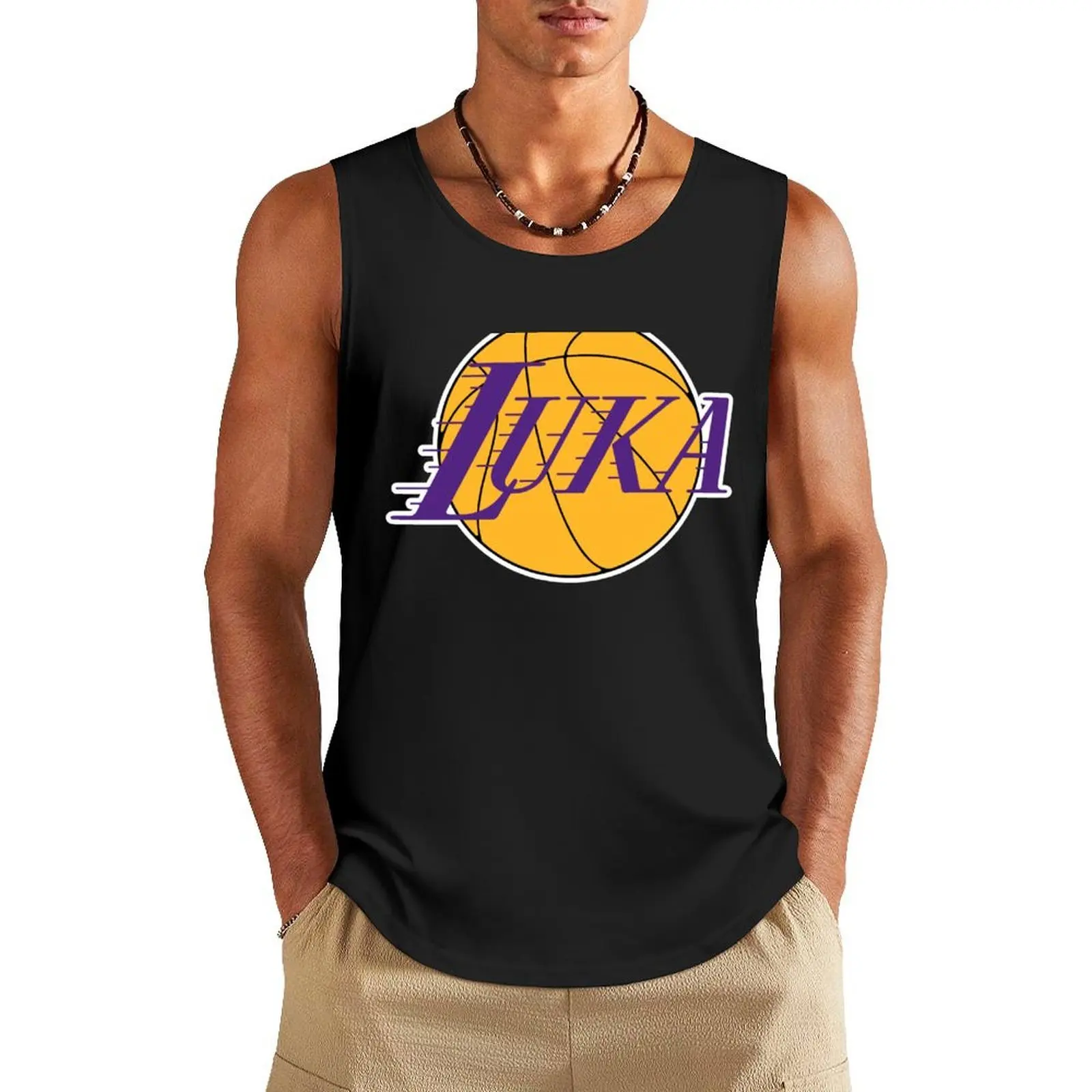 

Luka Doncic Los Angeles Basketball Tank Top gym clothes men Gym man bodybuilding t-shirt T-shirts men