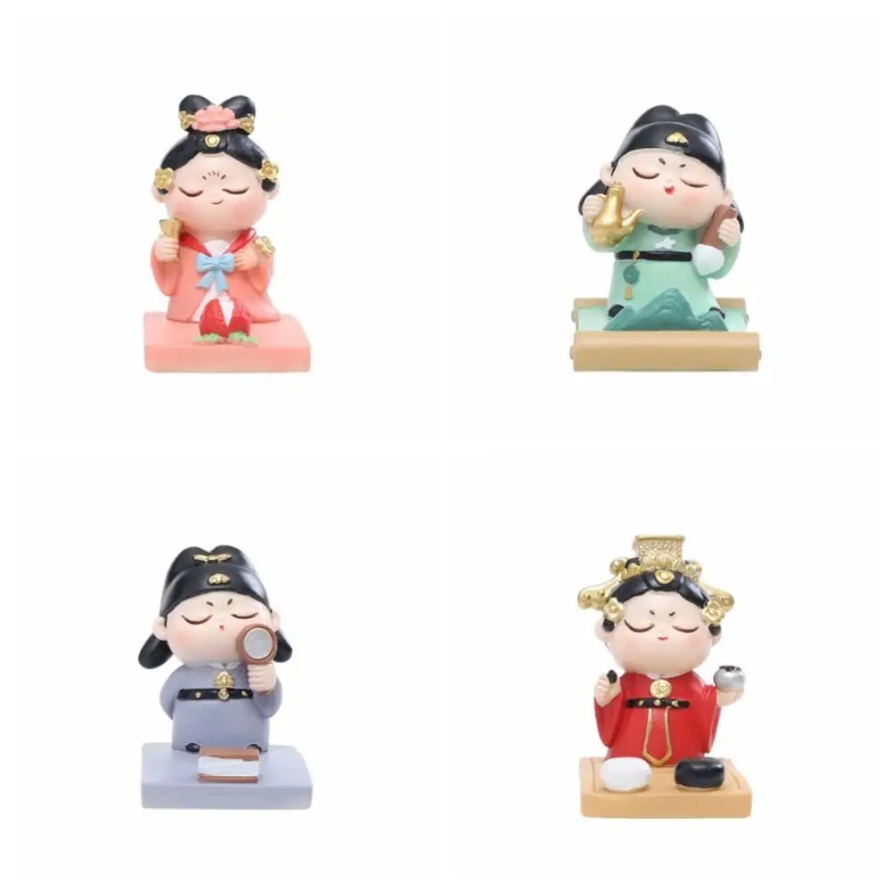 Resin Ancient Style Phone Stand Aesthetic Anti-slip Chinese Style Mobile Phone Holder Multi-functional Cartoon