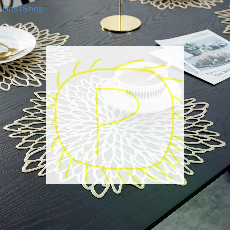 

Gold Hollow Out Flower Shape Table Mats