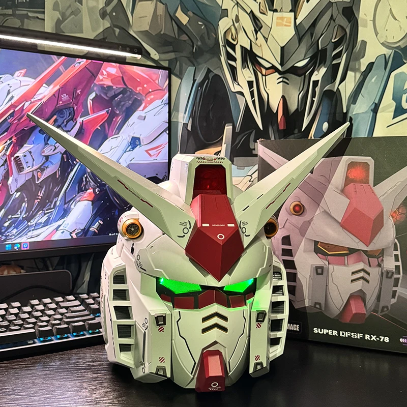1:1 Rx-78-02 Helmet Cyber Punk Vol.1 Mask Mech Robot Helmet With Light Touch Control Fash Cosplay Costume Kid Halloween Toy Gift