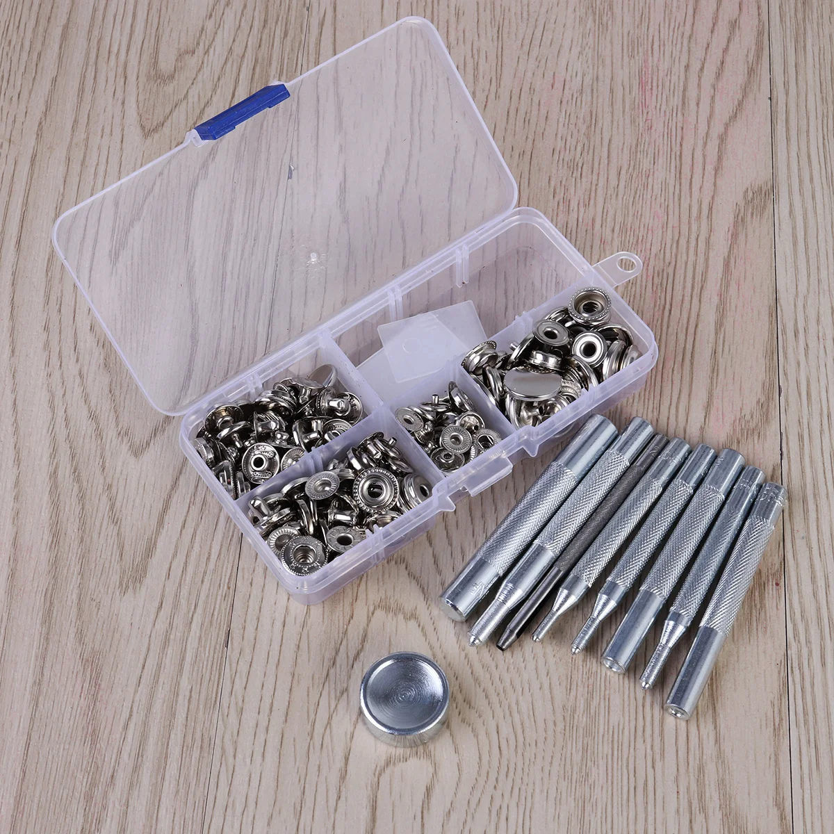 

40Set Snap Fastener Tools Kit Metal Press Studs Button Set for DIY Craft Jacket Jeans Windbreaker Snap Fastener