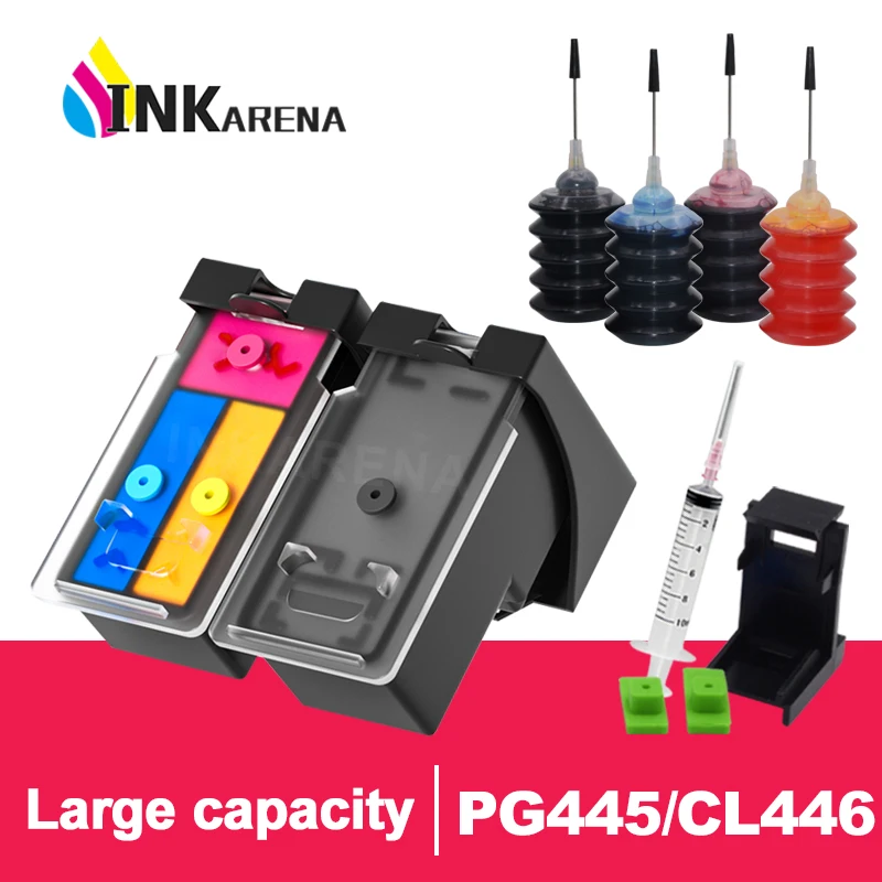 INKARENA Compatible for Canon PG445 CL446 445 446 Canon PIXMA TR4540 IP2840 MX494 Ink Cartridge TS204 TS304 TS3140 MG2440 MG2540