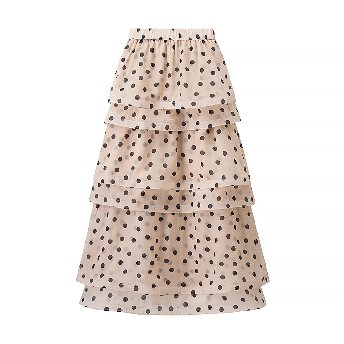 

New 2025 Women's Fashion Halter Skirt with Polka Dot Print And Elastic Waist Ladies Skirt