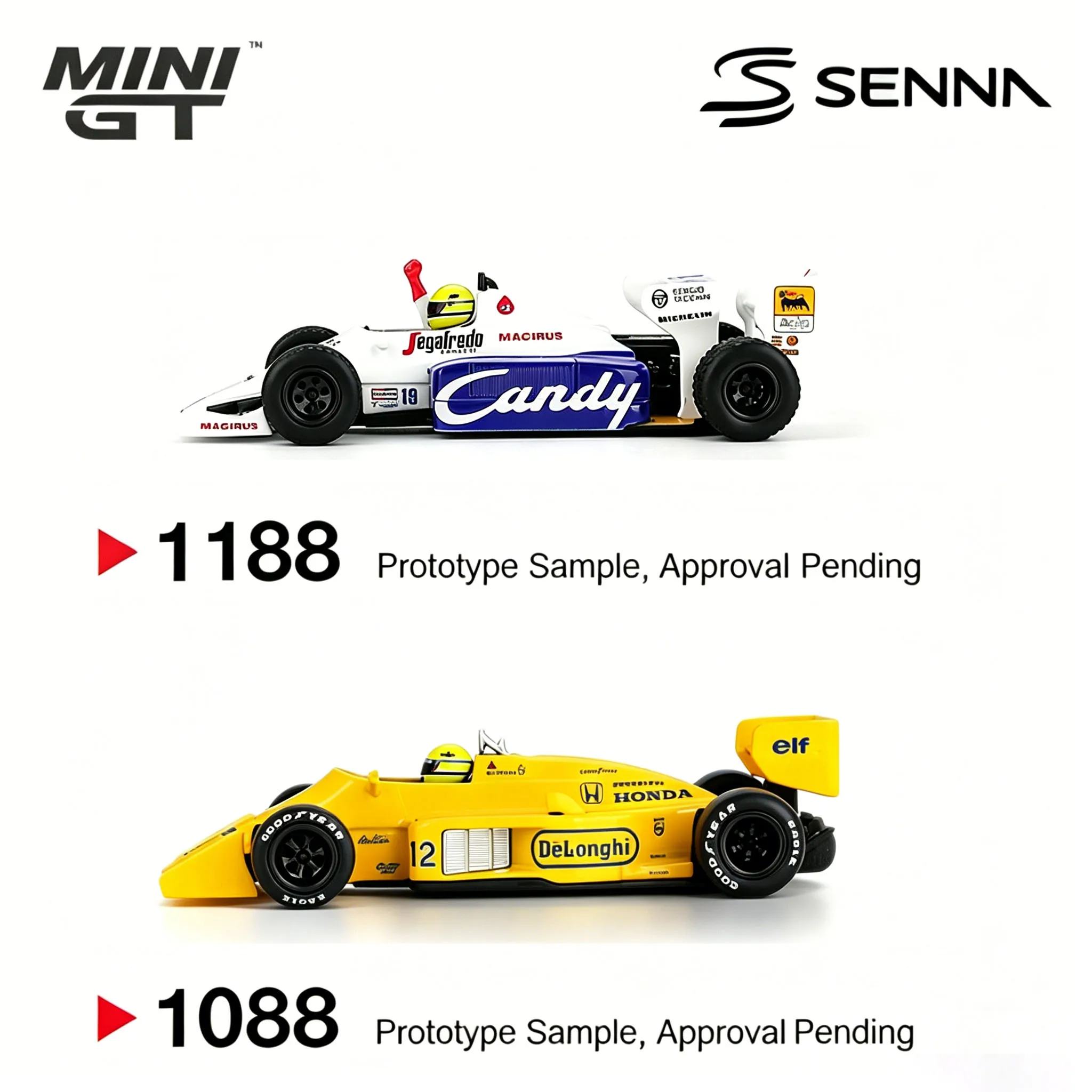 MiniGT 1:64 Ayrton Senna F1 Set Toleman TG184 #19 MiniGT 1118 & Lotus 99T #12 Monaco Winner MiniGT 1088 Diecast Car In Stock view 3