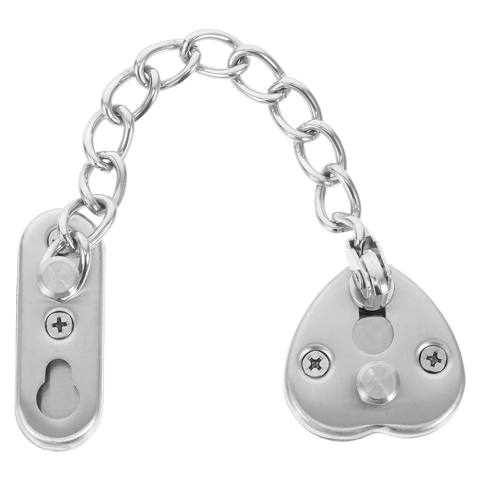 

Stainless Steel Anti-Theft Door Chain Lock No-Drill Adjustable Heavy Duty Security Latch for Hotel Home Apartment Safety