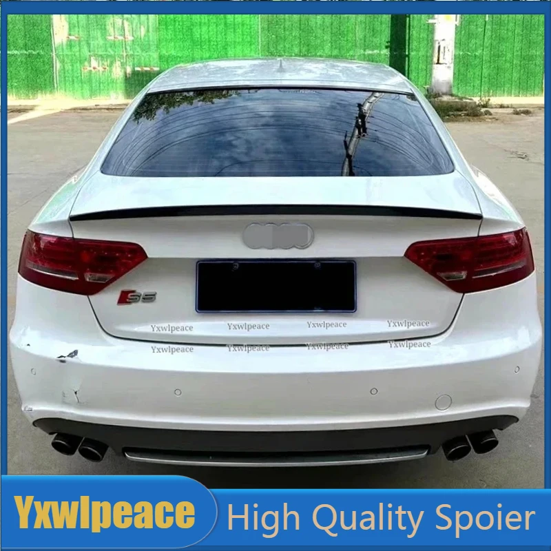 

For Audi A5 4Door 2009 2010 2011 2012 2013 2014 2015 2016 ABS Plastic Primer Color Rear Trunk Lip Spoiler Wing Car Accessories