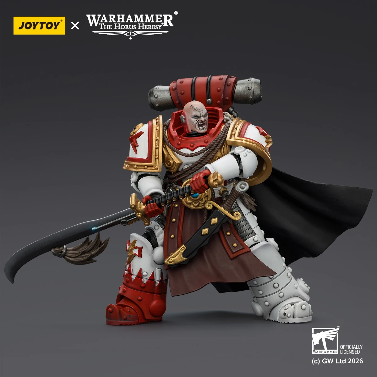 【pre-sale】joytoy-warhammer-40k-white-scars-action-figure-hibou-khan-seeker-of-atonement-1-18