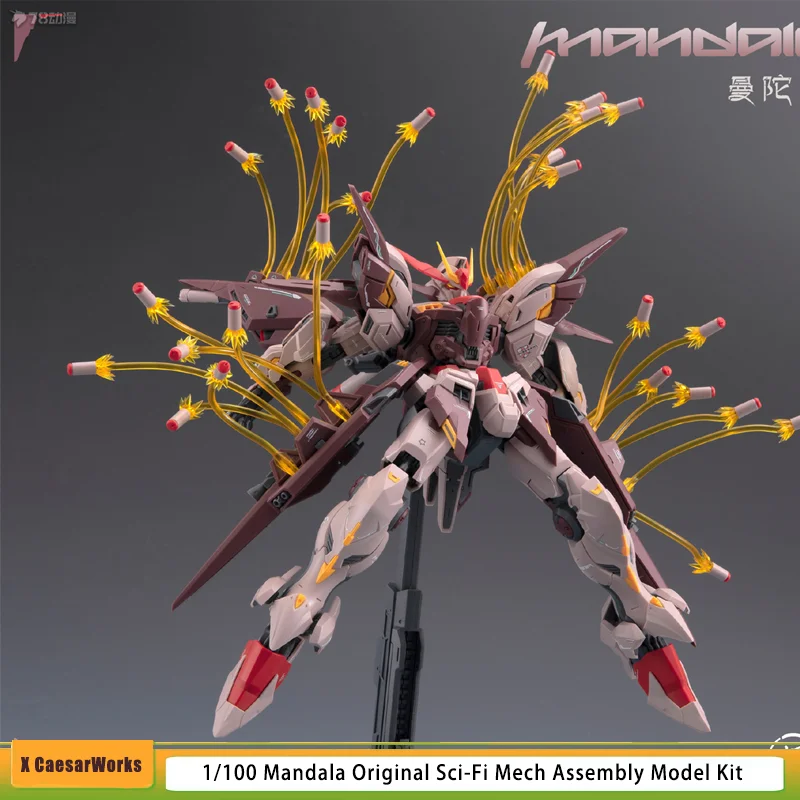 X CaesarWorks 1/100 만다라 오리지널 공상 과학 Mech 조립 모델 키트 액션 피규어 소장 장난감 생일 선물