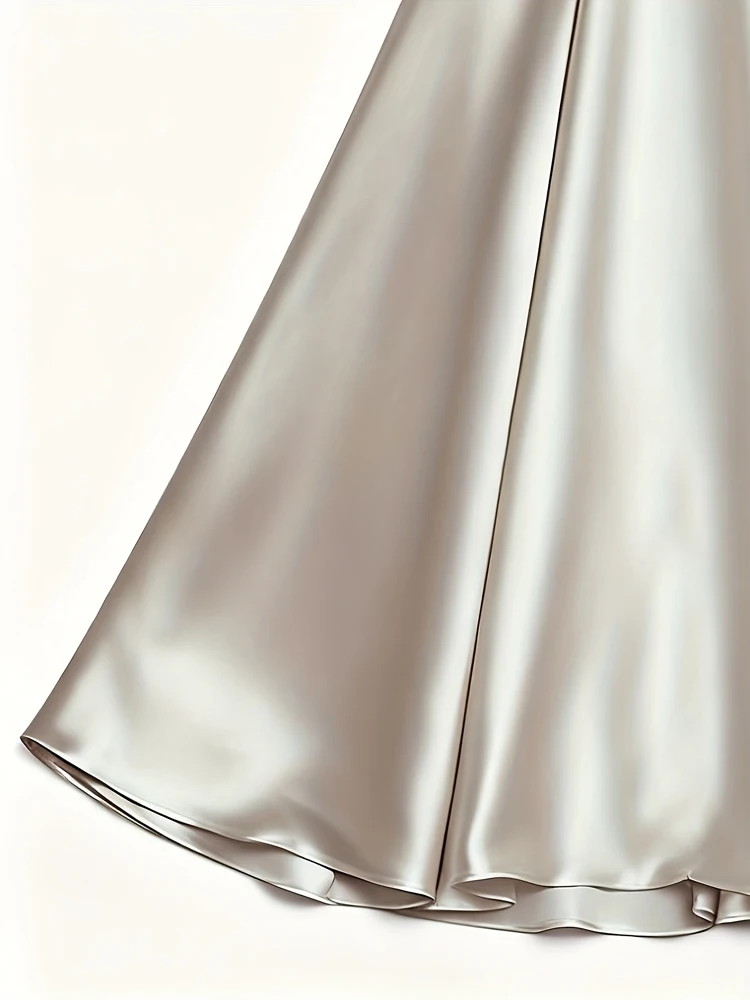 مجموعة الربيع/الخريف: فستان سهرة أنيق مستوحى من الطراز الفرنسي بياقة على شكل V وأكمام طويلة وخصر ضيق للحفلات