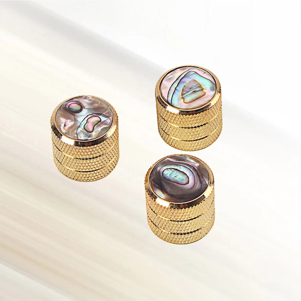 

3pcs Control Knobs For Guitar Shell Button Volume Tone Control Knobs Cap Guitar Parts Electric Durable Replacement