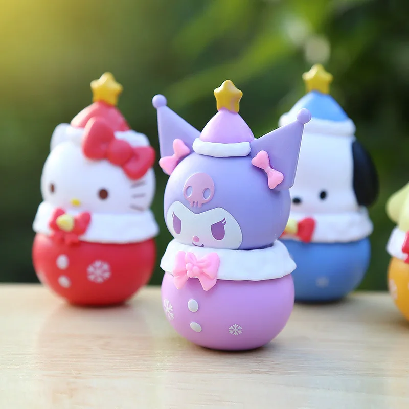 Neue Anime Weihnachten Mini Perlen KT Serie Blind Box - Niedliche My Melody Kuromi Pochacco Plüschfiguren, dekorative Ornamente