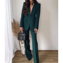 Women's Two-Piece Elegant Slim Single-Button Suit Suit Casual Fashion Party Banquet New 2024 Women's Suit Comfortable Commuting