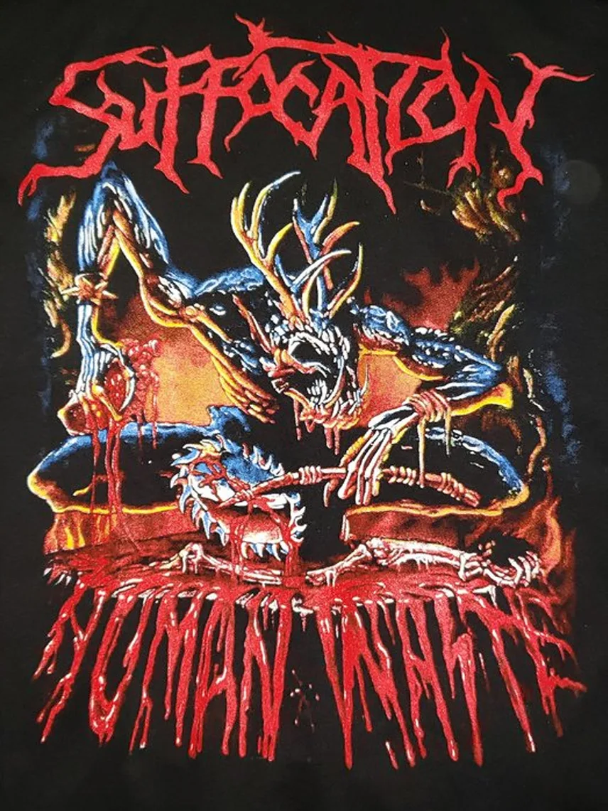 SUFFOCATION Human Waste T-Shirt Short Sleeve Cotton Black Men S to 5XL BE1215