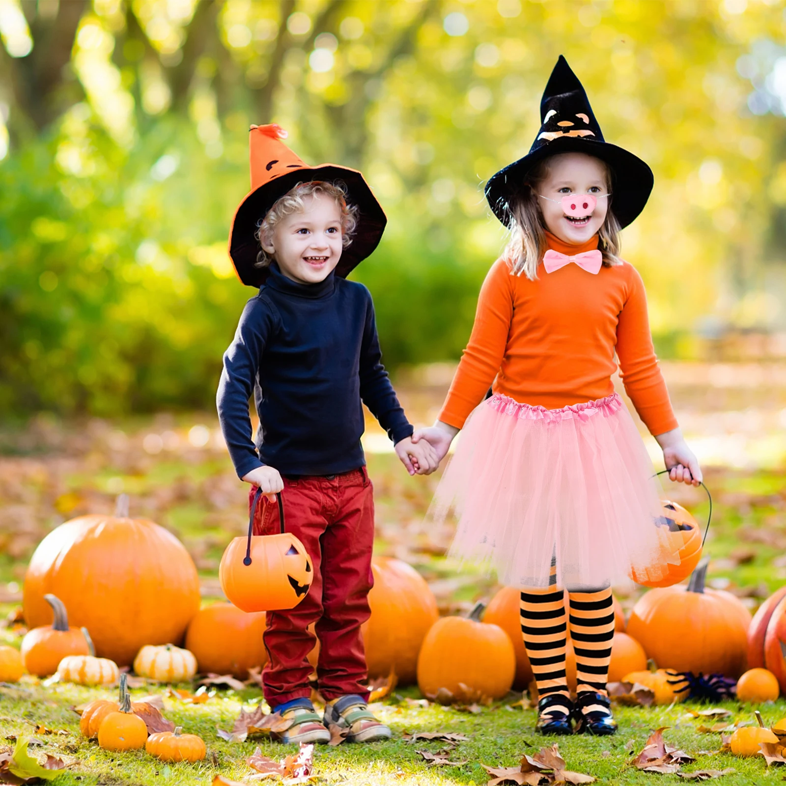 Engraçado conjunto de traje de porco rosa musgo orelha headb meninas desempenho de palco foto adereços tutu saia vestir-se material premium durável